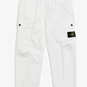 White Stone Island Cargo Pants